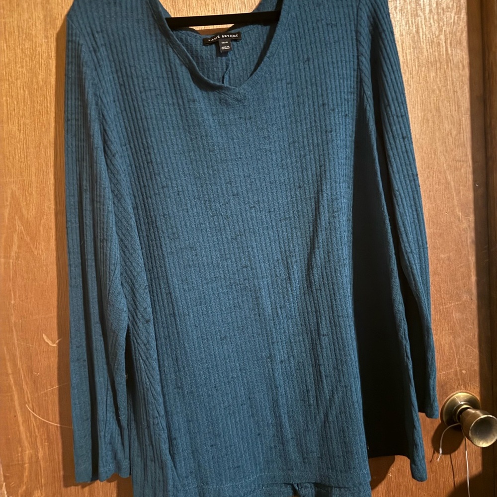 Lane Bryant Teal Long Sleeve Top